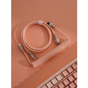 Mekanik Klavyeler Ile Uyumlu Coiled Cable- Örgülü Sarmal Type-C Klavye Kablosu