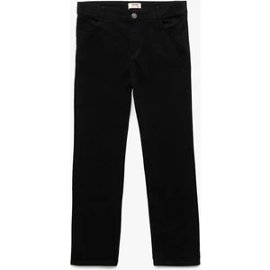 Cepli Düğme Detaylı Düz Paça Pamuklu Pantolon