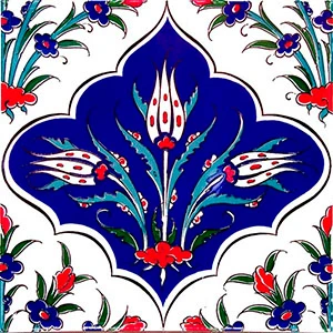 Armada Çini 20x20 Cm Ac 45 Kütahya Çinisi İznik Desenli Çini Karo