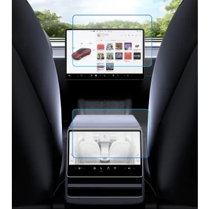 Tesla Model Y Juniper Uyumlu 2025 Ön ve Arka Ekran 9h Nano Ekran Koruyucu Set