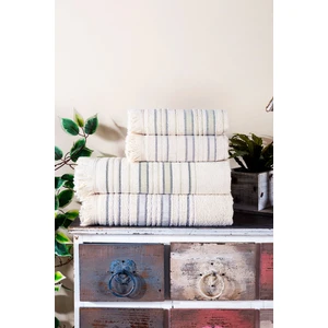 Liana 50X90 70X140 cm 4'lü Banyo Havlu Takımı, Plaj Havlusu, Peştemal