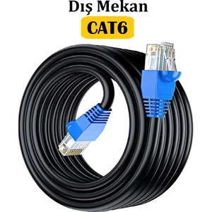 50 Metre Cat6 Dış Ortam Dış Mekan İnternet Kablo EZRJ45 2 Katlı High Speed