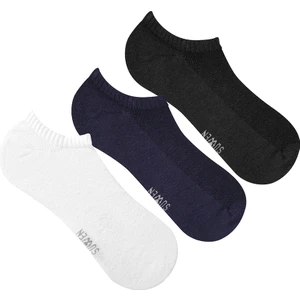 3 Lü Paket Erkek Çorabı - Siyah/Beyaz/Lacivert