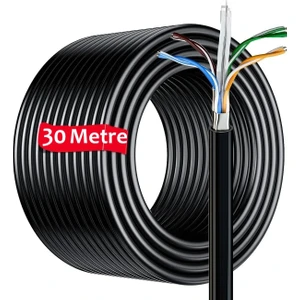 30 Metre Cat6 Dış Ortam Dış Mekan internet Kablo EZRJ45 Utp Patch Yüksek Hız 2 Katlı