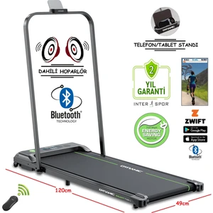 Walkfitpad T500 Hb Tutma Kollu Bluetooth'lu Hoparlörlü Uygulama Destekli Enerji Tasarruflu Uzaktan Kumandalı Koşu Bandı