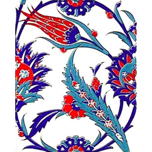 Armada Çini 20x25 Cm Ac 313 Lale Desenli Kütahya Çini Seramik Karo