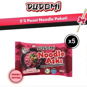 Peynirli Jalapenolu Noodle 5'li Poşet 5X80 Gr. + Bambu Chopstick !