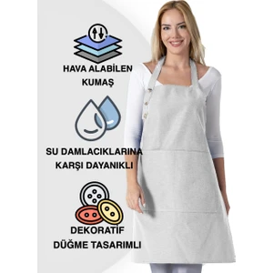Boyun Ayarlı, Su Geçirmez, Cepli Şef, Aşçı, Mutfak Önlüğü , Cafe, Barista, Kuaför, Ressam ve Çiçekçi Önlükleri