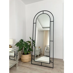 Effe Yapı Dekor Oval Ayaklı Boy Aynası Siyah Metal Çerçeve Modern Tasarım