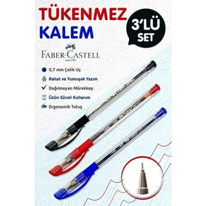 1425 Inçe Iğne Uçlu Tükenmez Kalem 0,7 mm 3 Farklı Renk