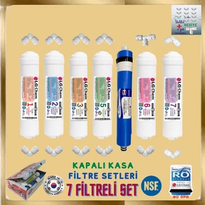 Ligth Gastro Gold 7 Filtre 14 Aşama 3 Ön Filtre.90 Gpd Nano Lg Membranlı.gümüş Iyon Tatlandırıcılı.mineral ve Alkali Filtreli Su Arıtma Cihazı Filtre Seti