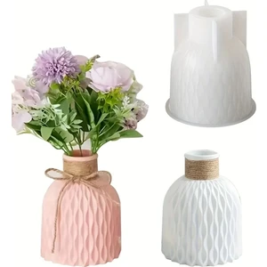 Su Dalgası Desenli Vazo Silikon Kalıp (S871)