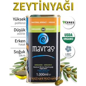 Organik Natürel Birinci Zeytinyağı 1 Lt Soğuk Sıkım