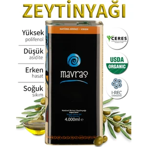 Natürel Birinci Zeytinyağı 4 Lt Soğuk Sıkım