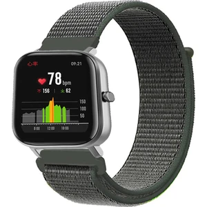 Amazfit Gts / Gts 2 Akıllı Saat Uyumlu Spor Kumaş Desenli Cırt Cırtlı Kordon Kayış