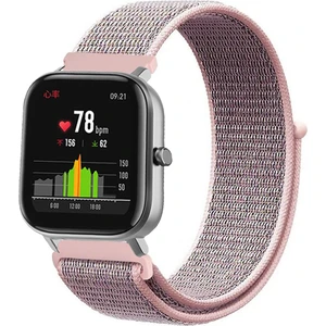 Amazfit Gts / Gts 2 Akıllı Saat Uyumlu Spor Kumaş Desenli Cırt Cırtlı Kordon Kayış