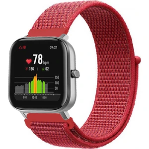 Amazfit Gts / Gts 2 Akıllı Saat Uyumlu Spor Kumaş Desenli Cırt Cırtlı Kordon Kayış