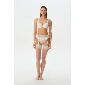 Latte Garter Kemerli Jartiyer - Ekru