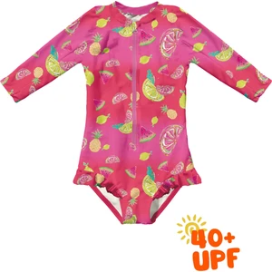 Kidzee Lime Sleeved Swimsuit Upf 40 Korumalı Uzun Kol Bebek Çocuk Mayo