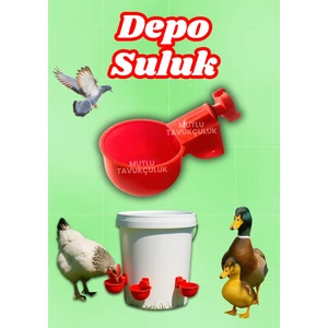 Otomatik Tavuk Depo Suluğu Plastik Suluk Güvercin Bıldırcın Kaz Ördek Civciv Tavuk Suluğu
