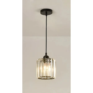 Sarkıt Tekli Siyah Y-12 (Plaf.tesisat) Kristal Taşlı Avize