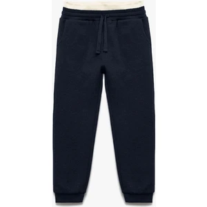 Ribanalı Beli Bağlamalı Cepli Şardonlu Basic Eşofman Altı