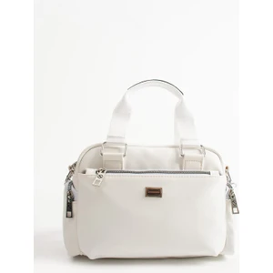 Kadın Çok Gözlü Beyaz Mat Ayarlanabilir Çapraz Askılı El ve  Omuz Çantası S-1422