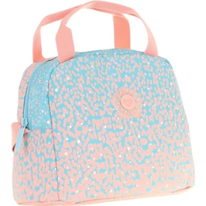 Kız Çocuklarına Özel Somon Turkuaz Nokta Baskılı Beslenme Çantası (Isı Yalıtımlı) (K9080)