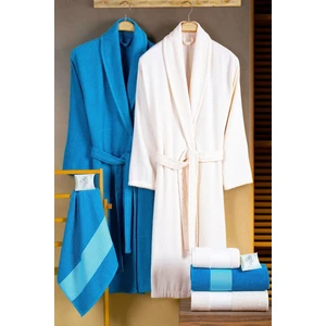 Dream 8 Parça Kutulu Pamuk Bornoz Takımı (2 Bornoz, 2 70X140 Banyo Havlu, 2 50X90 Baş Havlusu,2 Sbn)