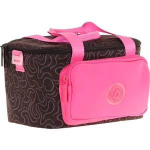 Double Colors Kız Çocuk Çizgi Desenli Siyah Fuşya Beslenme Çantası (Isı Yalıtımlı) K9085