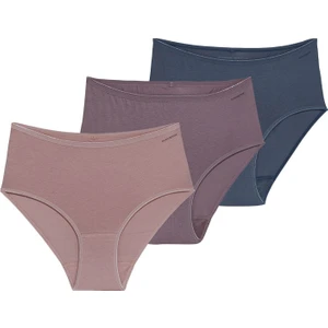 Kadın Külot 3'lü Paket Essential 1577 - Mor Pembe Denim