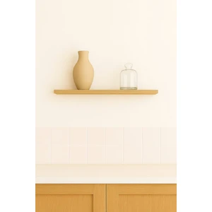 40 cm Safir Meşe Mdf Uçan Duvar Rafı Gizli Bağlantı Kitaplık