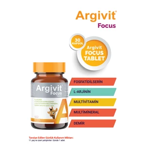 Focus L-Arjinin, Fosfotidilserin, Demir, Multivitamin ve Multimineral İçeren Tablet 30 Tablet