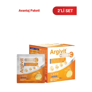 Efervesan C Tablet C Vitamini, Çinko, D Vitamini ve K2 Vitamini (Menaquinon 7) İçeren 10 Saşe 2’li Paket