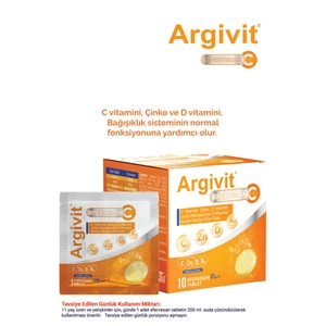 Efervesan C Tablet C Vitamini, Çinko, D Vitamini ve K2 Vitamini (Menaquinon 7) İçeren 10 Saşe