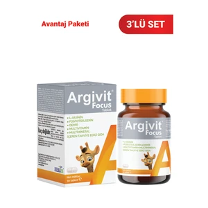 Focus 3’lü Paket L-Arjinin, Fosfotidilserin, Demir, Multivitamin ve Multimineral İçeren Tablet 30 Tablet