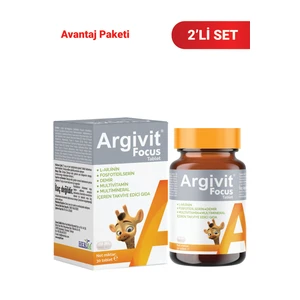 Focus 2’li Paket L-Arjinin, Fosfotidilserin, Demir, Multivitamin ve Multimineral İçeren Tablet 30 Tablet