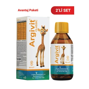 Classic L-Arjinin, Multivitamin ve Multimineral İçeren Sıvı 150 ml 2'li Paket - Portakal ve Vanilya Aromalı