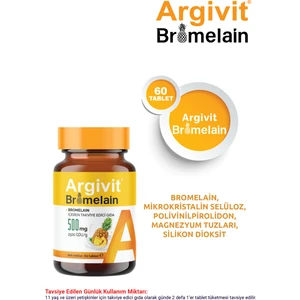 Bromelain İçeren Takviye Edici Gıda 500 mg 60 Tablet