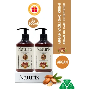 2'li Hızlı Saç Uzatma Etkisi Doğal Argan Yağlı Saç Bakım Kremi 500 ml