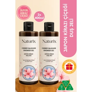 Bitkisel Aromatik Kokulu Japon Kirazı Duş Jeli Japon Kiraz Çiçeği Duş Jeli 400 ml 2'li Set