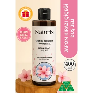 Organik Japon Kirazı Duş Jeli 400 ml Paraben Fosfat Içermez Kalıcı Aromatik Kokulu Duş Jeli