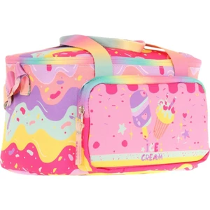 Kids Thermo Isı Yalıtımlı Kız Çocuk Dondurma Baskılı Pembe Beslenme Çantası L7232 (Iki Bölmeli)