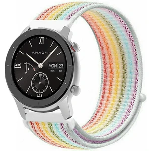 Amazfit Gtr 42MM Akıllı Saat Uyumlu Spor Kumaş Desenli Cırt Cırtlı Kordon Kayış