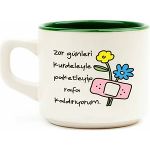 Zor Günleri Kurdeleyle Paketleyip Rafa Kaldırıyorum. Beyaz Venüs Kupa - Hediyelik Kupa Fincan Mug