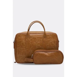 Macbook Organizer Laptop Evrak Çantası 13" & 14" Inç Taba