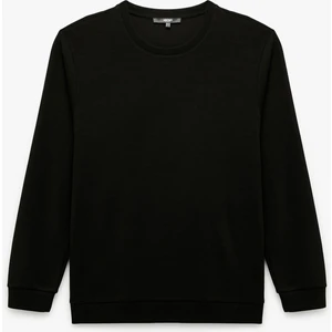 Pamuklu Uzun Kollu Basic Bisiklet Yaka Sweatshirt