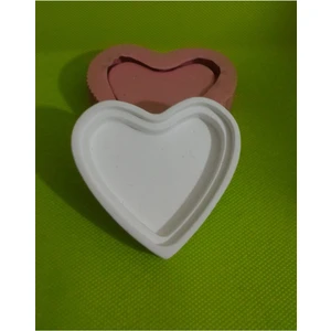 Kalp Tabak Silikon Kalıp