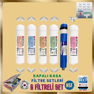 Ligth Gastro Gold 6 Filtre 12 Aşama 3 Ön Filtre.90 Gpd Nano Lg Membranlı.gümüş Iyon Tatlandırıcılı.mineral Filtreli Su Arıtma Cihazı Filtre Seti