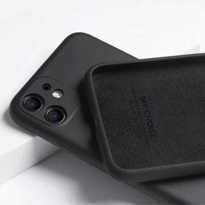 iPhone 11 Kılıf Kadife Lansman Soft Yumuşak Liquid Silikon Kamera Korumalı Mara